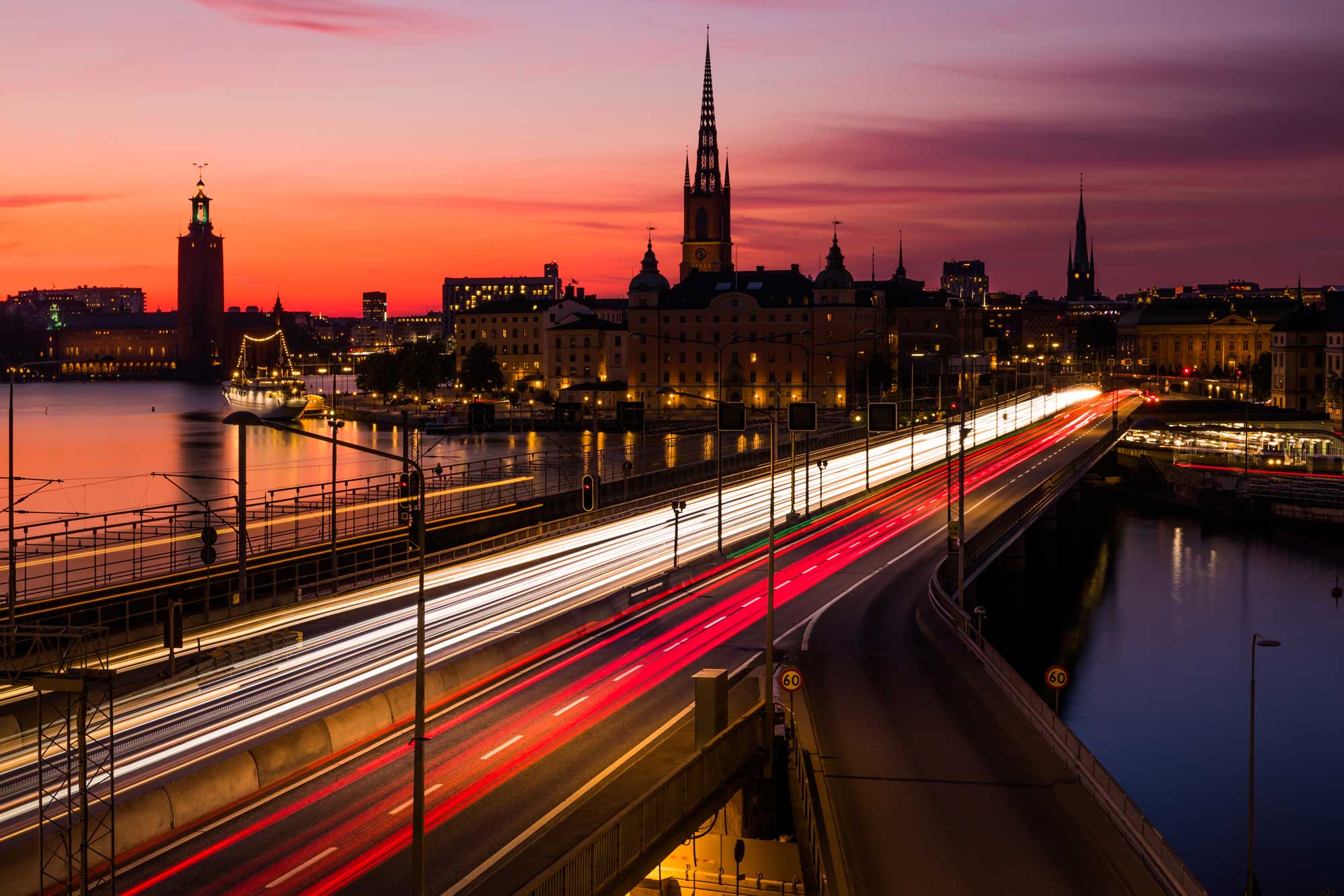 Stockholm under kvällen